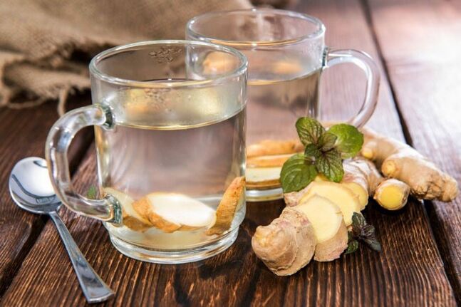 شاي الزنجبيل هو مشروب لذيذ وشفاء لزيادة فاعلية الذكور